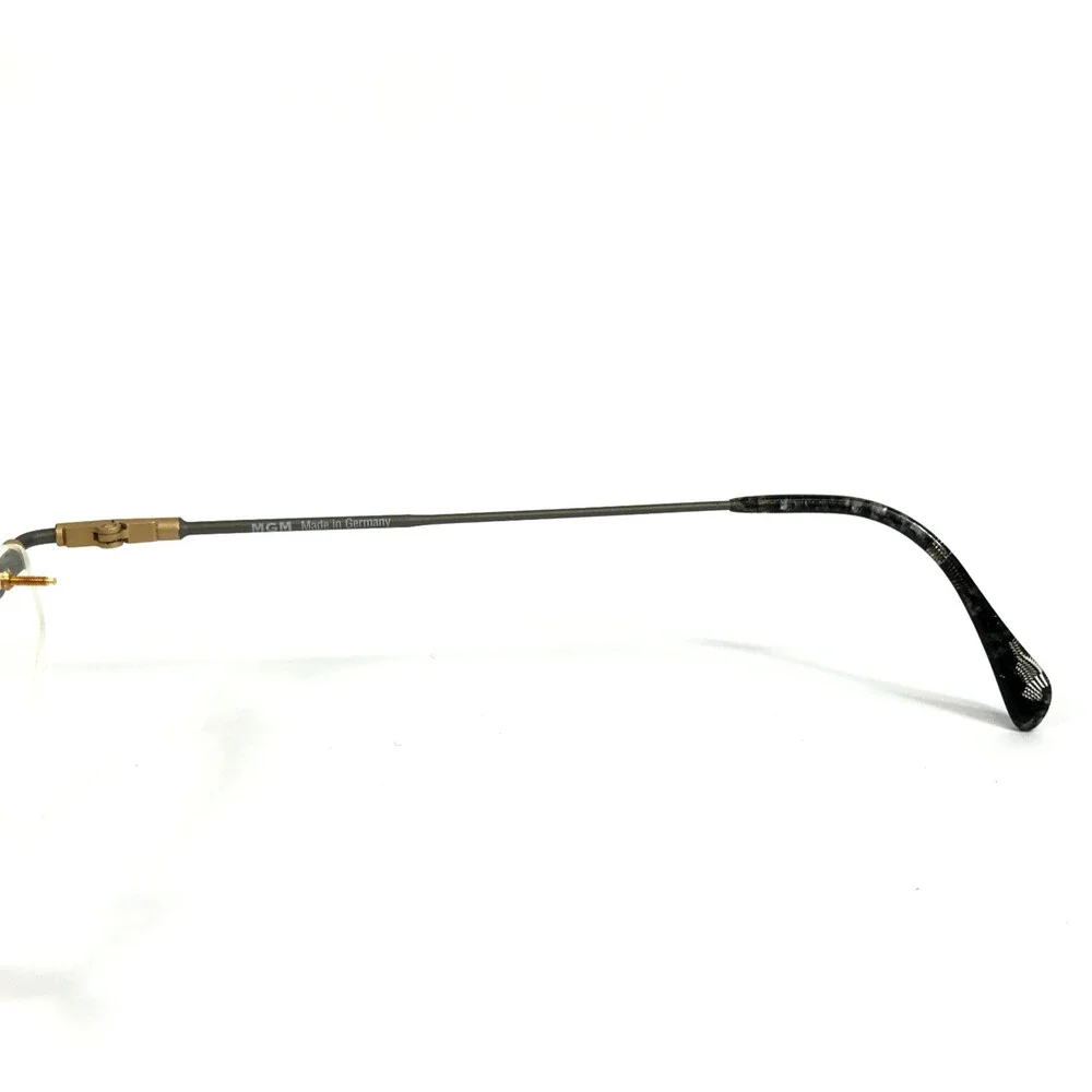 Vintage MGM Eyeglasses Frames G12 F17 Gunmetal Rimless Modern MCM 52-16-135